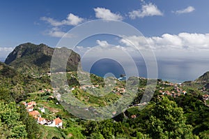 Porto da Cruz parish and Penha dâ€™Ãguia rock, Madeira, Portugal